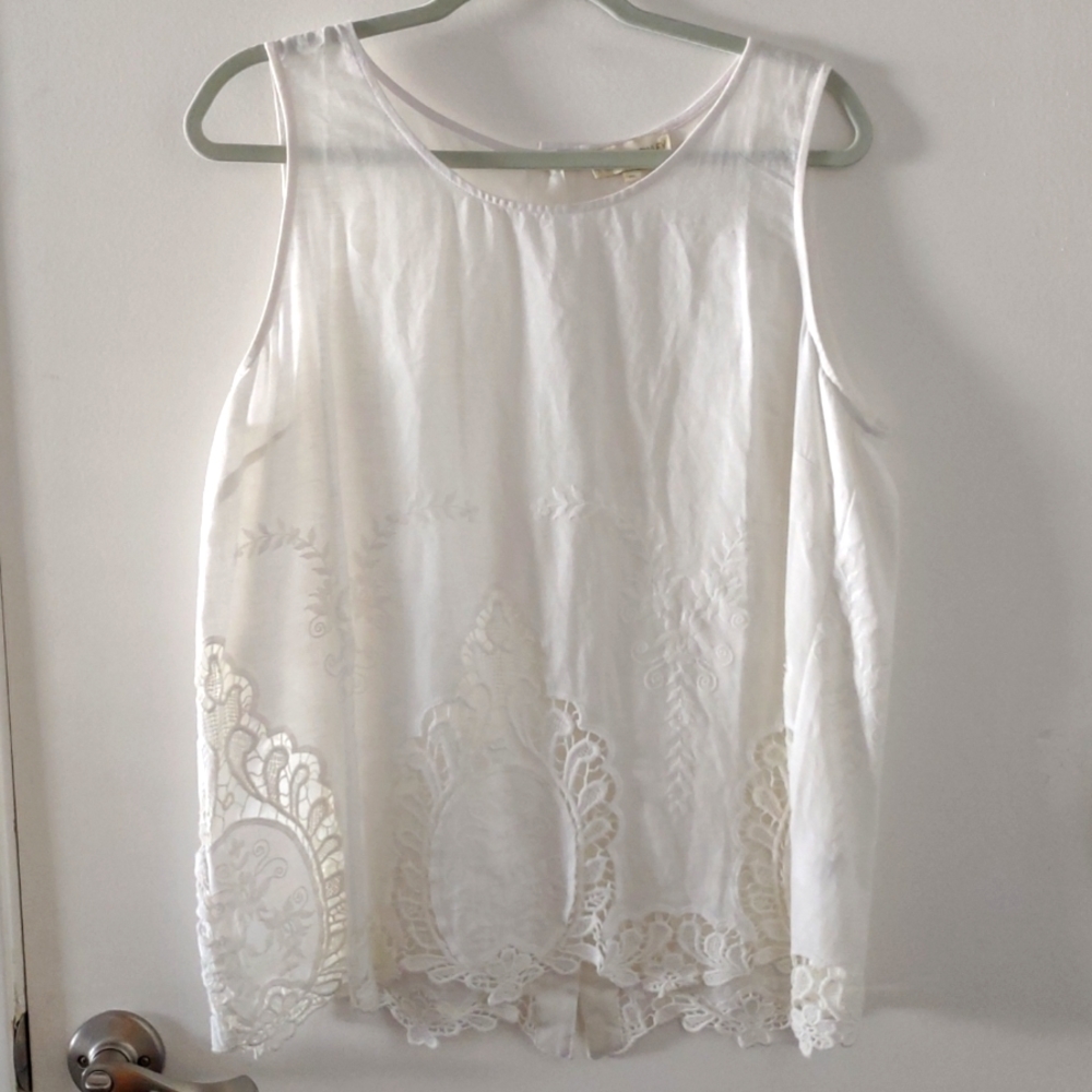 Cynthia Rowley linen fancy top
